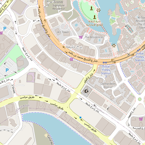 Map of Dubai, United Arab Emirates